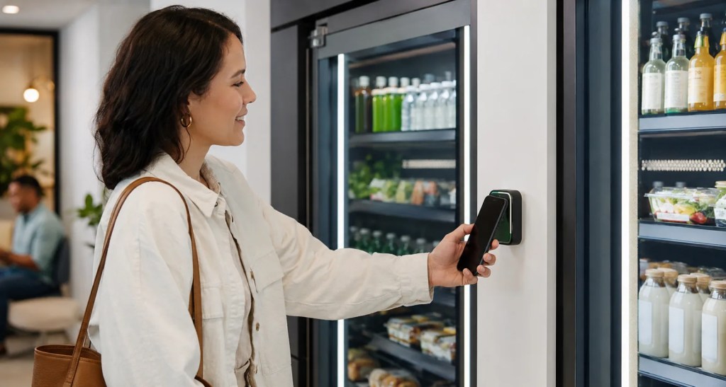 Modern cashless vending access
